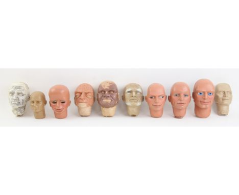 10 puppet heads made by Phil Eason for various projects, largest 13 cm (10). Provenance: The Phil Eason Collection. No copyri