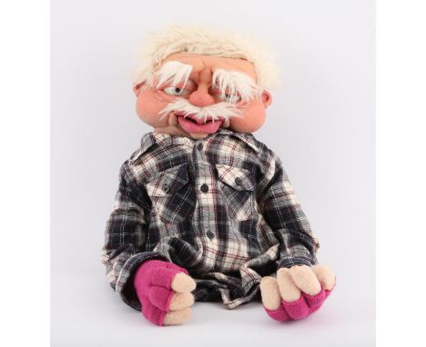 White hair and moustache puppet, built and designed by Phil Eason, 38 cm. Provenance: The Phil Eason Collection. No copyright