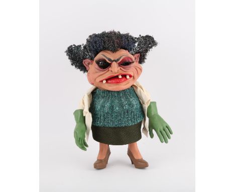 Lady puppet with moveable lower lip, designed and built by Phil Eason, 40 cm. Provenance: The Phil Eason Collection. No copyr