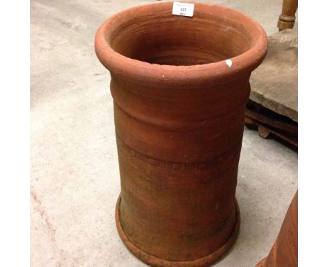 Vintage terracotta chimney pot approx 46cm tall.