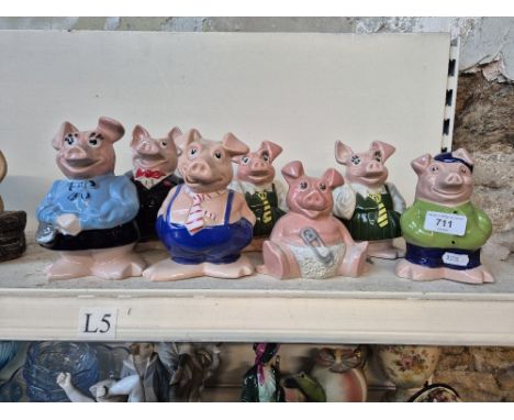 Seven Wade Natwest pigs inc. Cousin WesleyCondition:- small chip to back of foot on bother, no sign of any other damage or re
