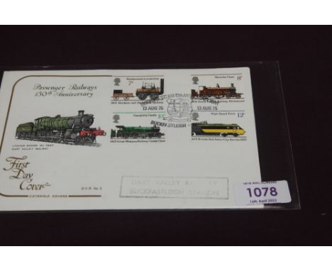 GB 1975 RAILWAYS FIRST DAY COVER WITH BUCKFASTLEIGH HANDSTAMP   Cotswold illustrated first day cover from 1975, with elusive 