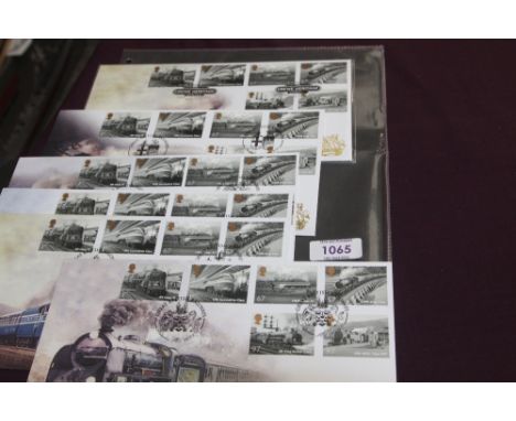 GB, 2010 GREAT BRITISH RAILWAYS, SET OF 6 BUCKINGHAM FIRST DAY COVERS  Set of 6 covers from 2010 for the Great British Railwa
