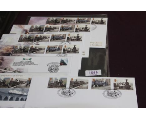 GB, 2012 LOCOMOTIVES OF SCOTLAND, SET OF 7 BUCKINGHAM FIRST DAY COVERS  Set of 7 covers from 2012 for the Locomotives of Scot