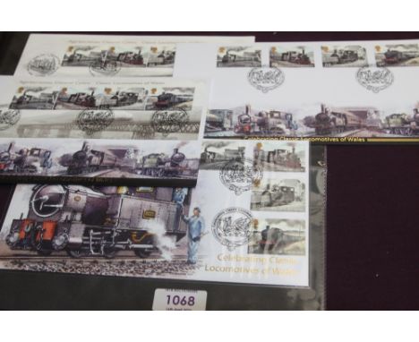 GB, 2014 LOCOMOTIVES OF WALES, SET OF 3 BUCKINGHAM FIRST DAY COVERS + 1 x RM COVER  Set of 4 covers from 2013 for the Locomot