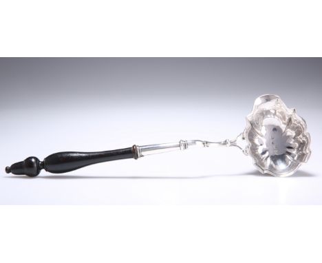 A GEORGE II SILVER TODDY LADLE,&nbsp;by&nbsp;Edward Aldridge&nbsp;I, London 1742, with single-lipped shaped oval bowl and tur