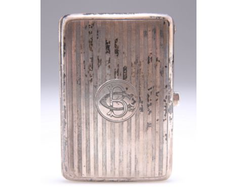 A RARE GEORGE VI SILVER STAMP AND CARD CASE COMBINATION,&nbsp;by&nbsp;Charles S Green &amp; Co Ltd, Birmingham 1939, rectangu