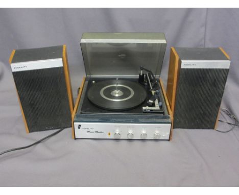 VINTAGE FIDELITY MUSICMASTER TURNTABLE with speakers E/T