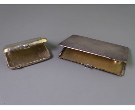 TWO LADY'S &amp; GENT'S CIGARETTE CASES, Birmingham 1918, maker William Hair Haseler, 8cms and 1936, maker Frederick field, 1