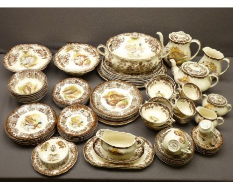 ROYAL WORCESTER PALISSY GAME SERIES tea and dinnerware, approximately eighty pieces