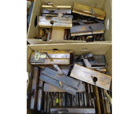 VINTAGE TOOLS - moulding planes, an assortment within two boxes