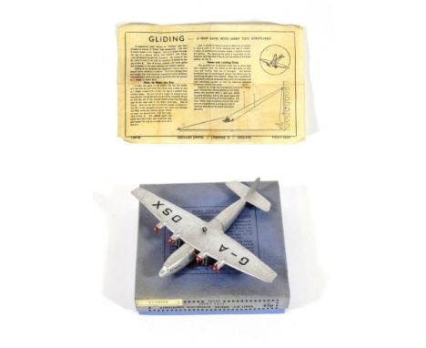 Dinky (Pre-War) 62p Armstrong Whitworth Ensign Air Liner 'Ettrick' silver (G, with leaflet, some fatigue showing, box G, with