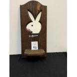 WOOD PLAYBOY HANGING MIRROR, 24"T