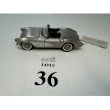 FRANKLIN MINT 1957 CORVETTE IN FINE PEWTER
