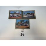 FRAMED POSTCARD SIZE PRINTS BY STAN CLINE