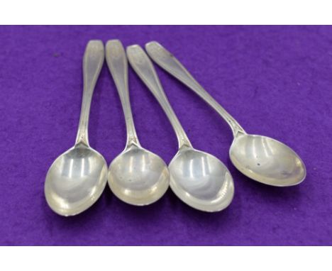 Four HM silver teaspoons having lily of the valley decoration to terminals
Weight Approx:&nbsp; 46.2g&nbsp; Birmingham 1931, 