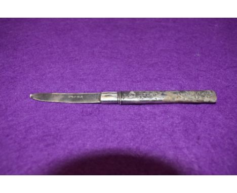 A HM silver fruit knife. Birmingham