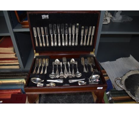 A table canteen of silver plated cutlery by Cooper Ludlam 