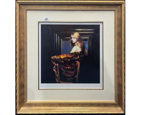 Robert Lenkiewicz (1941-2002), Fiorella, signed edition print, 217/450, framed and glazed, with certificate of authenticity.
