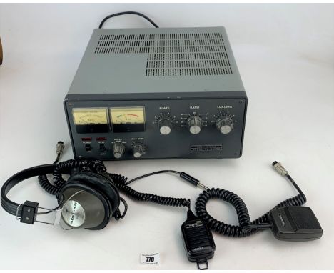 Yaesu Linear Amplifier FL-2100Z with 2 Yaesu microphones, Yaesu YH-55 headphones and instruction manual