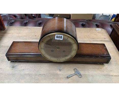 Hermile Schwebe Anker 2 hole mantle clock. 9"h x 22"w x 4.5" d
