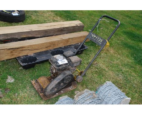 A Whacker plate with petrol engine. (unable to start as no fuel present).