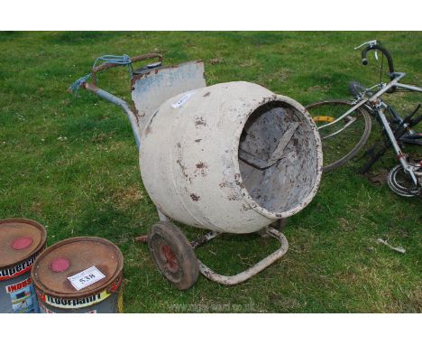 A petrol engined cement mixer (engine turns, but no fuel present).