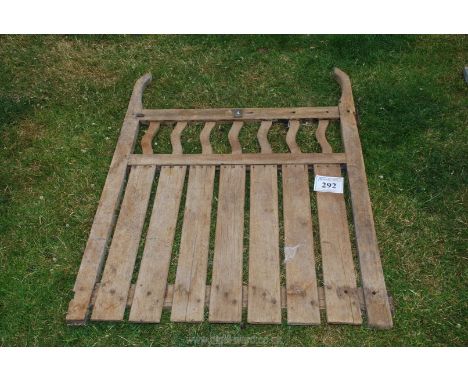 A teak garden gate 38" wide.