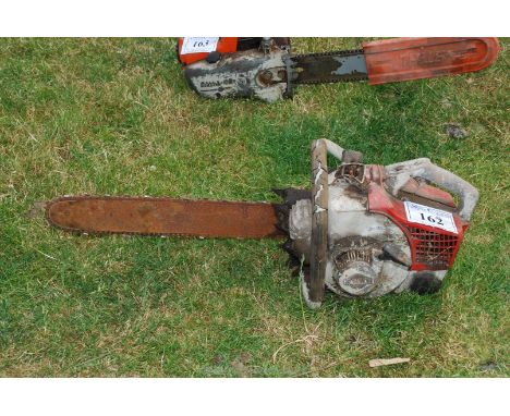 A Stihl chainsaw for restoration, no chain brake (unable to start as no fuel present).
