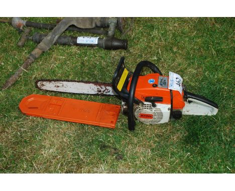 Stihl 024 chainsaw (stop switch broken, but does apparently run, no fuel present).
