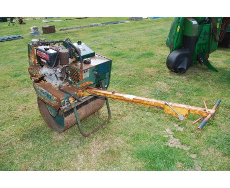 Pedestrian operated Vibroll Vibrating Roller with Lister Petter engine. In running order.