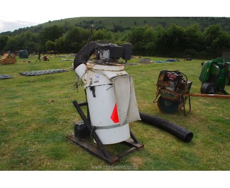Petrol engined vacuum cleaner with Kawasaki electric start engine. Not started, no fuel.