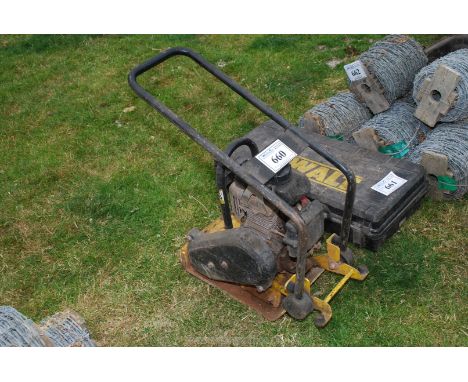 A Whacker plate with Honda style engine. (unable to start as no fuel present).