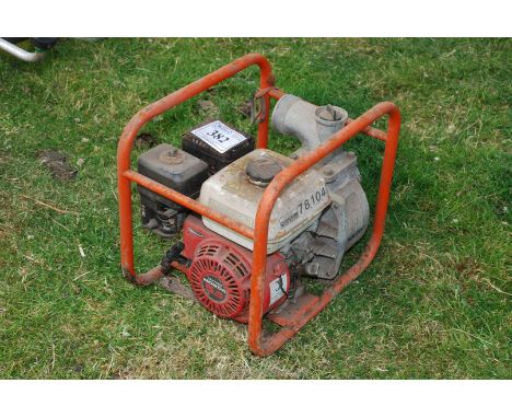 3'' water pump with 5.5 hp Honda engine, good compression, (unable to start, no fuel present).