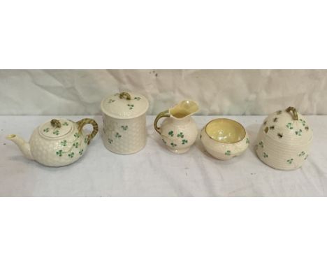 A Belleek tea service