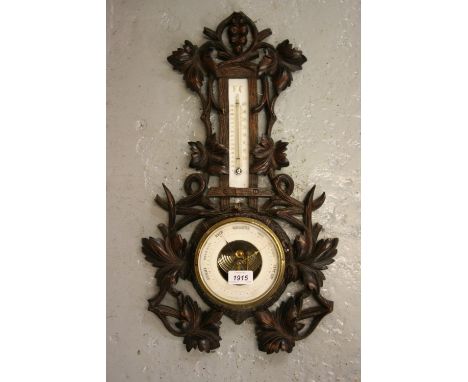 Black Forest carved aneroid barometer 