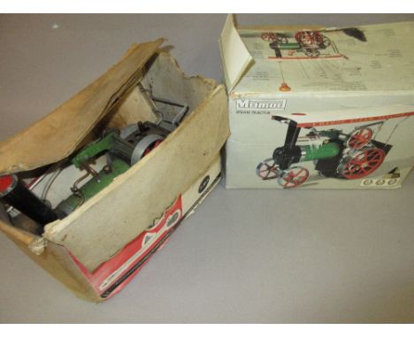 Mamod steam traction engine in original box, together with a similar steam traction engine