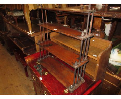 Small 19th Century mahogany graduated four tier wall bracket