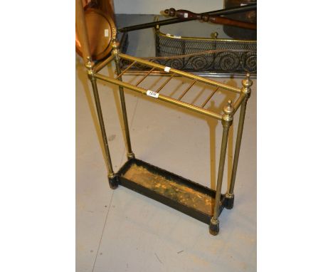 Brass and iron six division stick stand