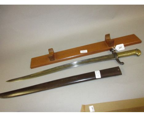 French 1842 pattern bayonet with scabbard