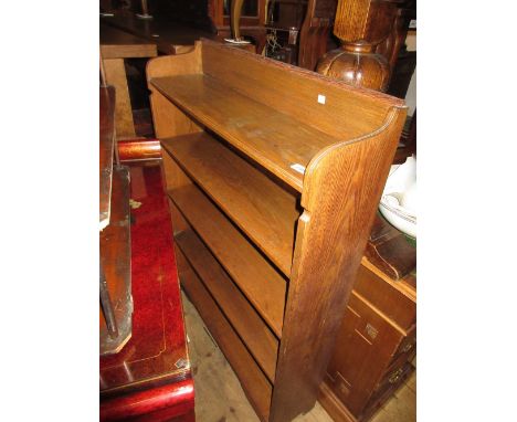 Early 20th Century oak five shelf open bookcase