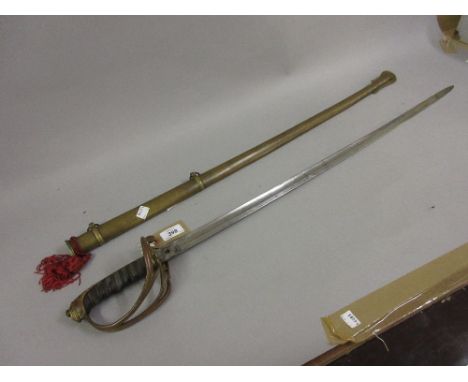 Victorian officer's dress sword with scabbard and shagreen grip