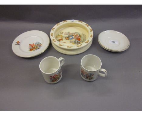 Two Magic Roundabout trios (at fault) and a Doulton babies plate by Barbara Vernon