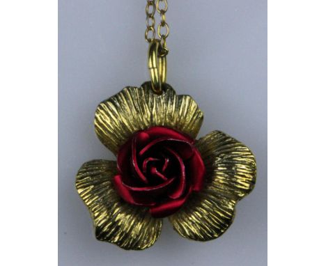 Two Vintage Necklaces - Vintage Corocraft Gilt Metal Necklace Suspending a Oval Locket. Total weight 4.23gms. Total necklace 