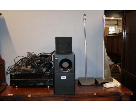 Bose Surround system with Bass speaker, stands and a Yamaha AV Receiver RX-V667 