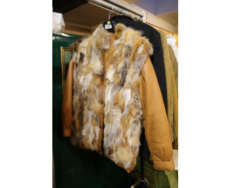 Ladies Vintage Leather and Fur coat 