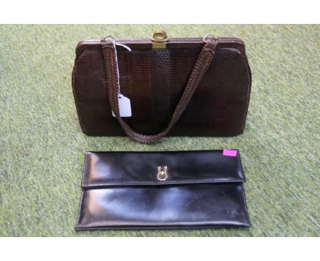 Vintage Mappin &amp; Webb Faux Snake skin Handbag and a MacLaren of Norwich Clutch Bag 