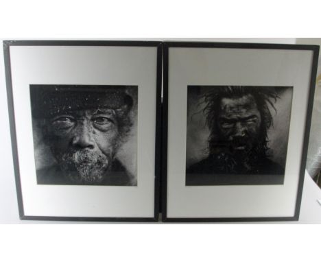 Two Lee Jeffries Limited Edition Photographic Portraits of Homeless People in Manchester.. Portraits entitled Manchester and 