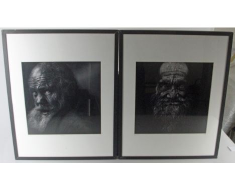 Two Lee Jeffries Limited Edition "Skid Row" Photographic Portraits of Homeless People in Los Angeles. Portraits entitled Skid