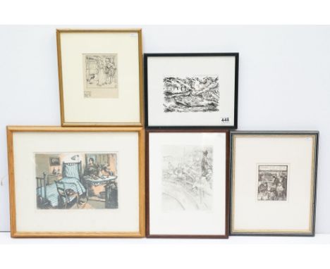 After Kenneth Lindley (British 1928 - 1986), Dorset Coast: Ballard Point, woodcut, signed in pencil lower right, titled lower